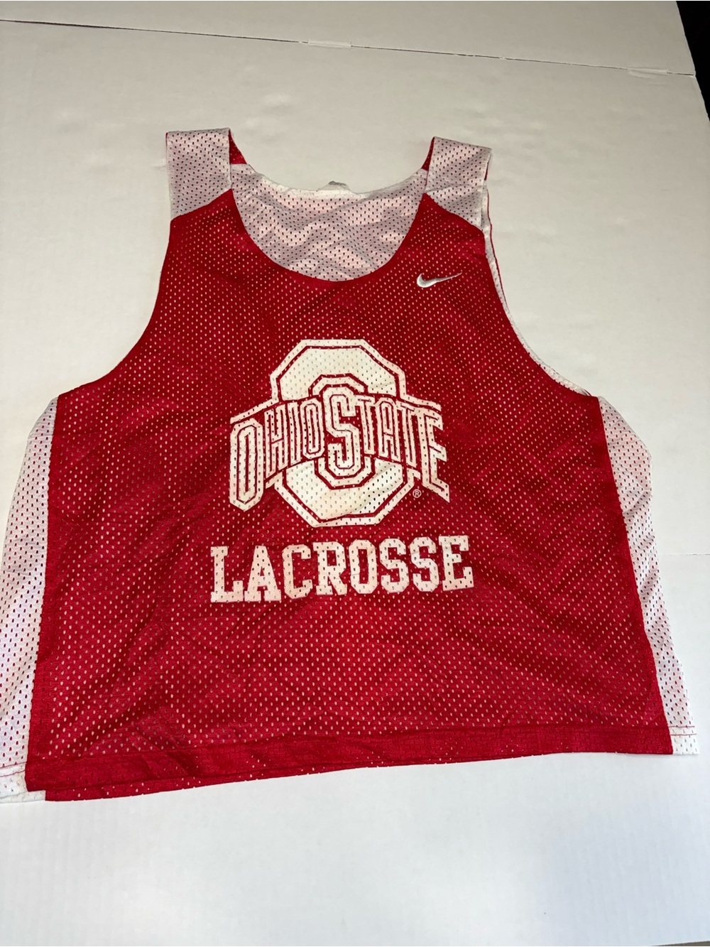 Nike Red/White Ohio State Lacrosse Mesh Jersey